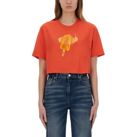 ICE-CREAM PRINT CROPPED T-SHIRT