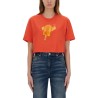 ICE-CREAM PRINT CROPPED T-SHIRT