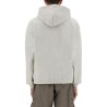 "INITIAL" HOODED AND ZIPPERED SWEATSHIRT