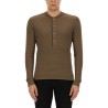RIBBED "HENLEY" T-SHIRT