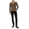 RIBBED "HENLEY" T-SHIRT