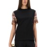 T-SHIRT WITH ZIG ZAG KNIT SLEEVES