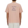 T-SHIRT WITH ITALICIZED SLOGAN