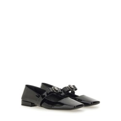 PATENT LEATHER BALLERINA "GIANNI RIBBON"