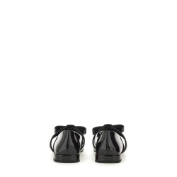 PATENT LEATHER BALLERINA "GIANNI RIBBON"