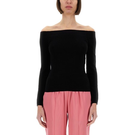"OFF THE SHOULDER" KNIT TOP