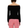 "OFF THE SHOULDER" KNIT TOP