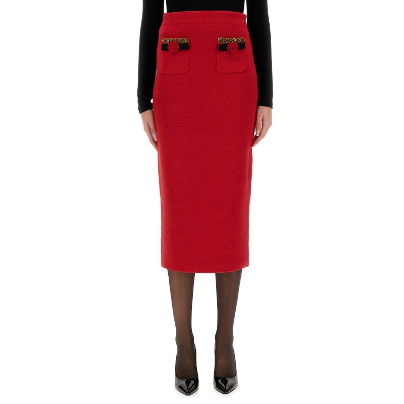 KNITTED MIDI SKIRT