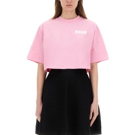 CROPPED T-SHIRT WITH LOGO