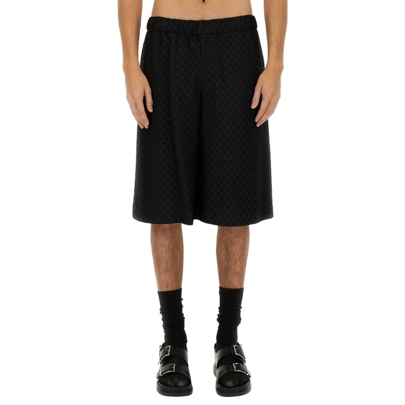 SKULL JACQUARD PATTERN SHORTS