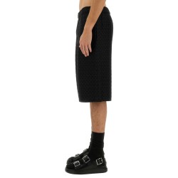 SKULL JACQUARD PATTERN SHORTS
