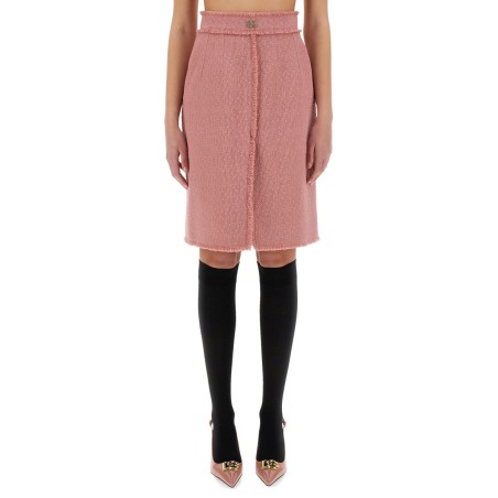 "RACHEL" TWEED MIDI SKIRT