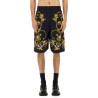 SHORTS WITH BAROQUE OUTLINE PRINT