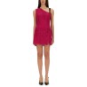 MINI DRESS WITH CORDONET LACE SLIT
