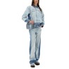 DENIM JACKET WITH CONTRASTING PANEL