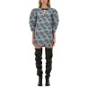 FLORAL JACQUARD MINI DRESS