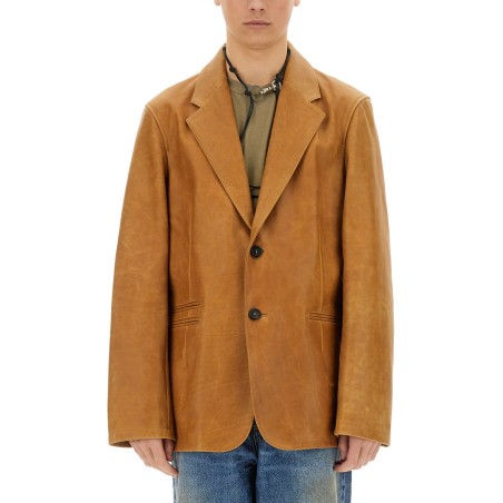 LEATHER OPENING BLAZER