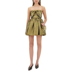 METALLIC JACQUARD MINI DRESS