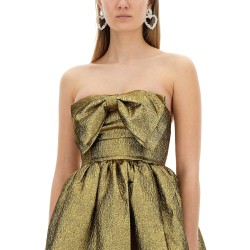 METALLIC JACQUARD MINI DRESS