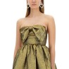 METALLIC JACQUARD MINI DRESS