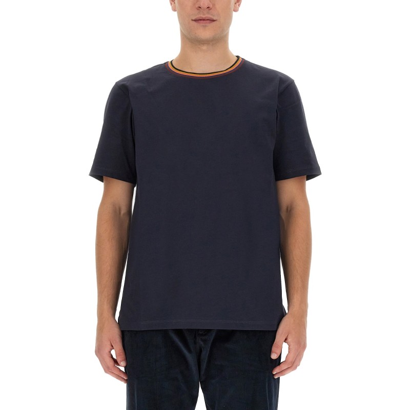 STRIPES LOGO COLLAR T-SHIRT