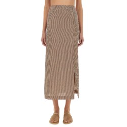 "MICRO STRIPE" LONGUETTE SKIRT