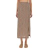 "MICRO STRIPE" LONGUETTE SKIRT