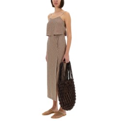 "MICRO STRIPE" LONGUETTE SKIRT