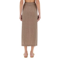 "MICRO STRIPE" LONGUETTE SKIRT