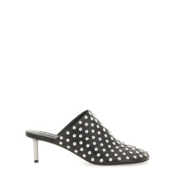NAPPA LEATHER MULES WITH STUDS