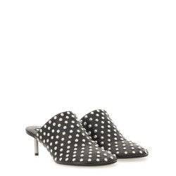 NAPPA LEATHER MULES WITH STUDS