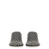 NAPPA LEATHER MULES WITH STUDS