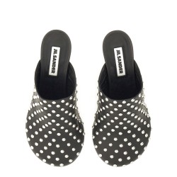 NAPPA LEATHER MULES WITH STUDS