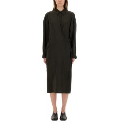 "STRAIGHT COLLAR TWISTED" DRESS