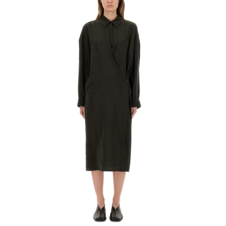 "STRAIGHT COLLAR TWISTED" DRESS