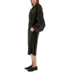 "STRAIGHT COLLAR TWISTED" DRESS