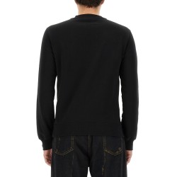 SWEATSHIRT WITH LOGO PLAQUE