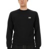 SWEATSHIRT WITH LOGO PLAQUE