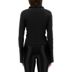 SHIRT WITH RUFFLES AND "INSTITUTIONAL LOGO"