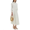 COTTON GABARDINE LONG FLARED SKIRT