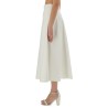 COTTON GABARDINE LONG FLARED SKIRT