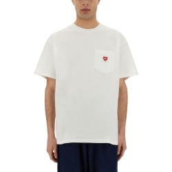 T-SHIRT WITH POCKET AND HEART PATCH