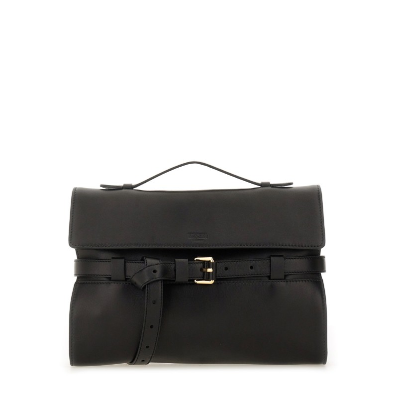 NAPPA LEATHER "TIE ME" CLUTCH