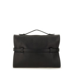 NAPPA LEATHER "TIE ME" CLUTCH