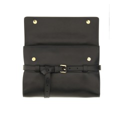NAPPA LEATHER "TIE ME" CLUTCH