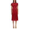 LACE MIDI DRESS WITH SEQUINS