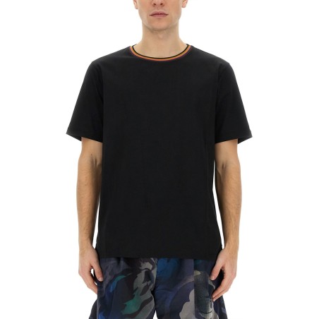 STRIPES LOGO COLLAR T-SHIRT