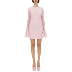 LACE DRESS WITH PUFF SLEEVES