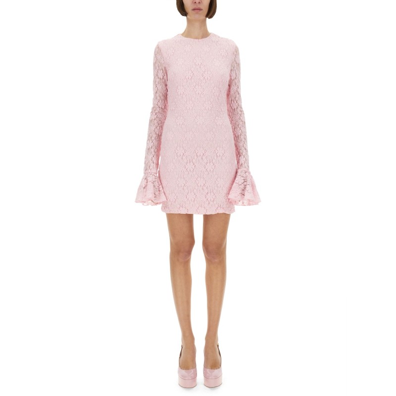 LACE DRESS WITH PUFF SLEEVES