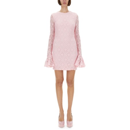 LACE DRESS WITH PUFF SLEEVES